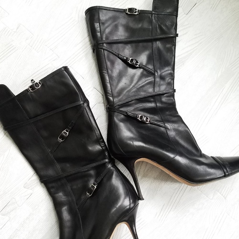 Gorgeous Edgy Stilettos - COLE HAAN, Size 8, black